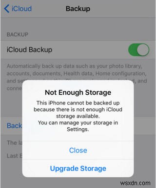 Resolve the  Not Enough iCloud Storage Available  Error on Your iPhone