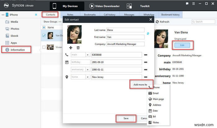 Backup, Edit & Delete iPhone 16 Contacts with Syncios Manager – Easy & Secure