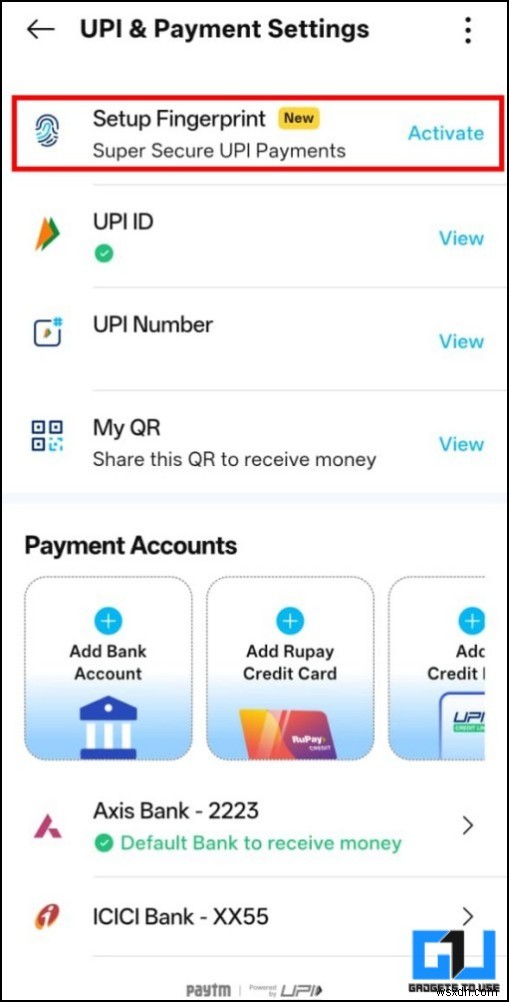 Enable Fingerprint UPI Payments on Paytm, PhonePe & Amazon Pay