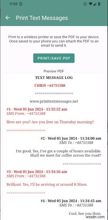 Top Apps for Printing iPhone & Android Text Messages