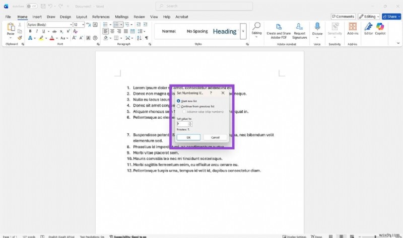 How to Reset Numbering in Microsoft Word: 4 Simple Methods