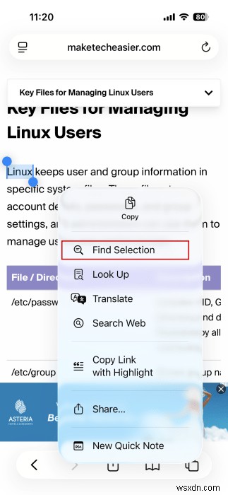 How to Quickly Find Text on Any Webpage Using Your iPhone