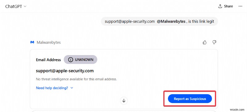 Instantly Detect Scams with Malwarebytes Integrated in ChatGPT