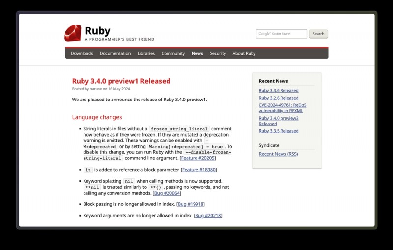 Ruby 3.4 Release Highlights: Key Features and Updates