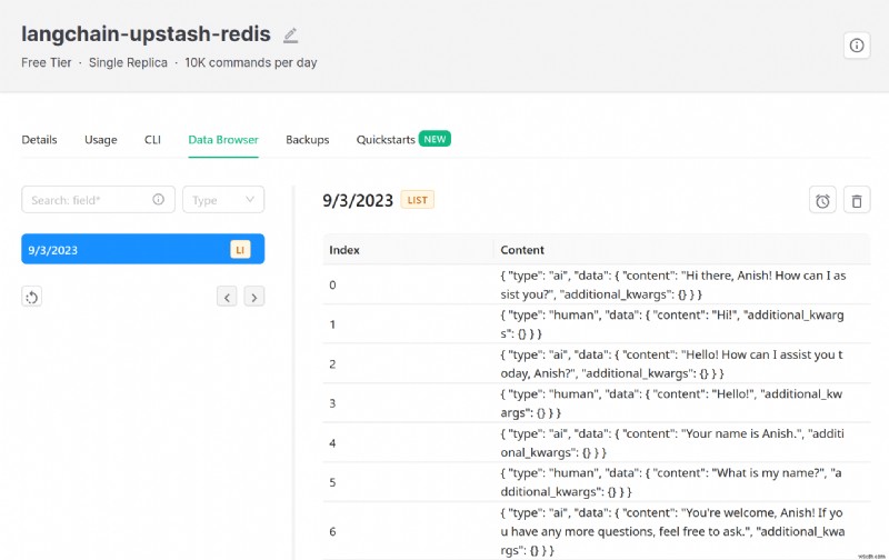 Persisting Chat History with LangChain & Upstash Redis