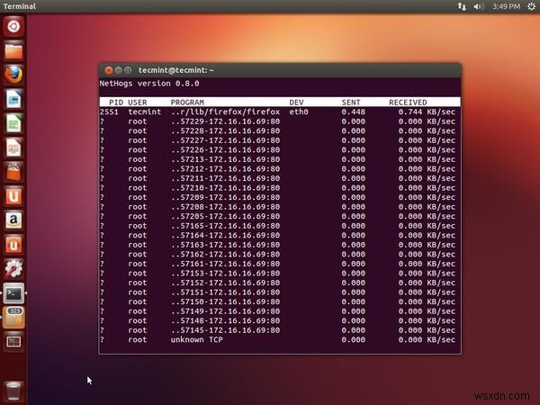 Nethogs: Real‑Time Network Traffic Monitoring by Process on Linux