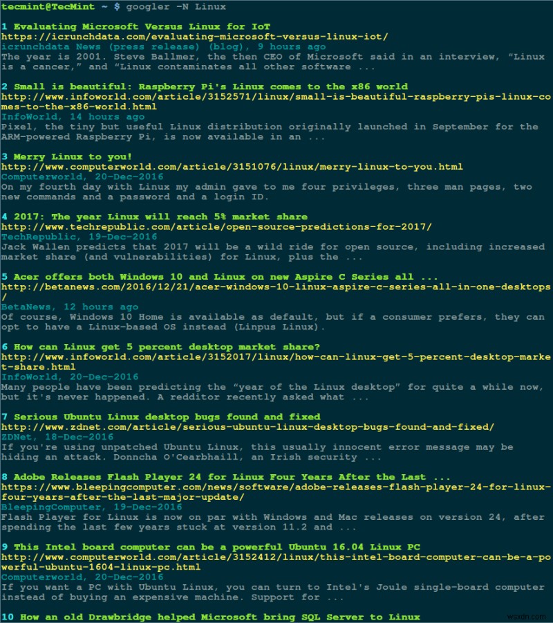Googler: Command‑Line Google Search from Your Linux Terminal
