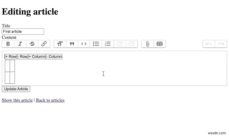 Create a Dynamic Table Editor in Rails Using Trix and Turbo Frames