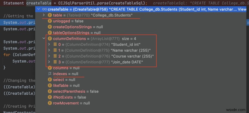 Adding a Primary Key to a CREATE TABLE Statement with JSqlParser