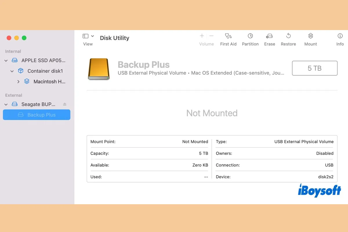 Fix Mac External Hard Drive Mount Issues Without Data Loss