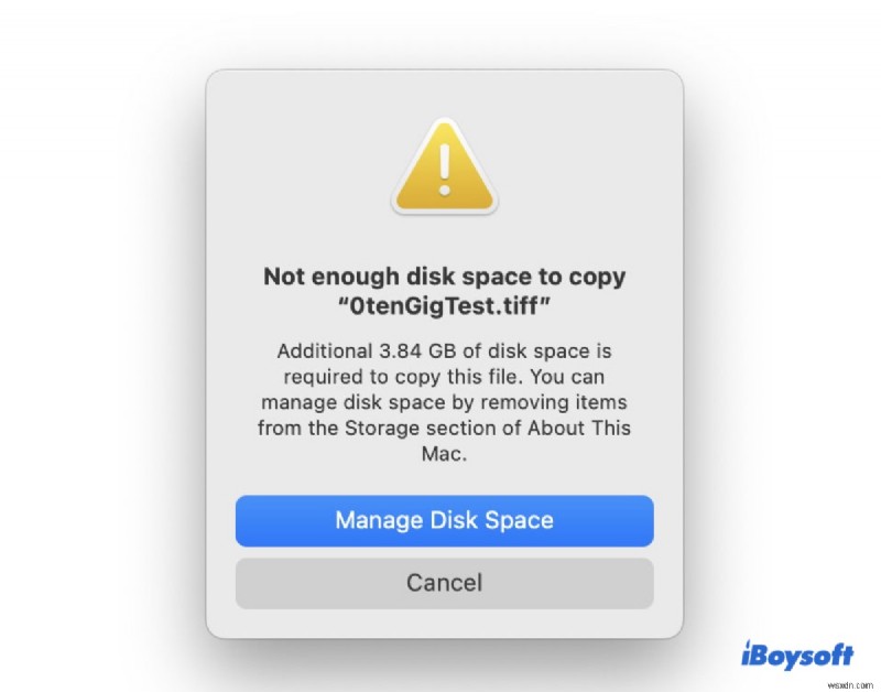 How to Resolve the Not Enough Disk Space Error When Copying Files on Mac