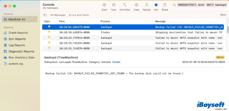 Resolve Time Machine Couldn t Complete the Backup Errors on macOS Sonoma, Ventura, and Sequoia