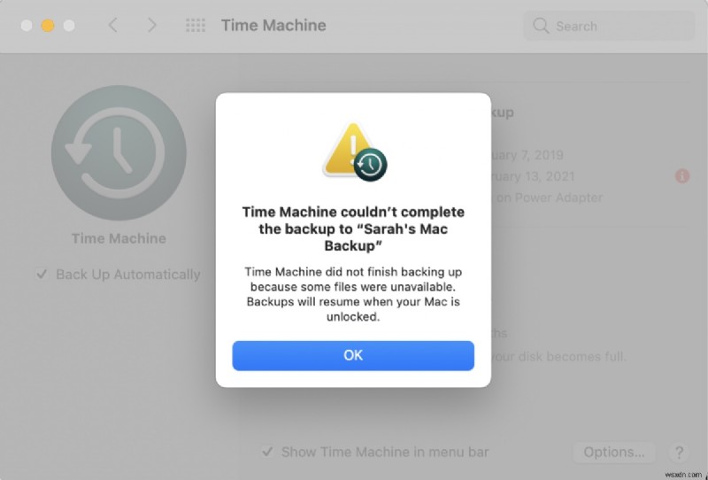 Resolve Time Machine Couldn t Complete the Backup Errors on macOS Sonoma, Ventura, and Sequoia