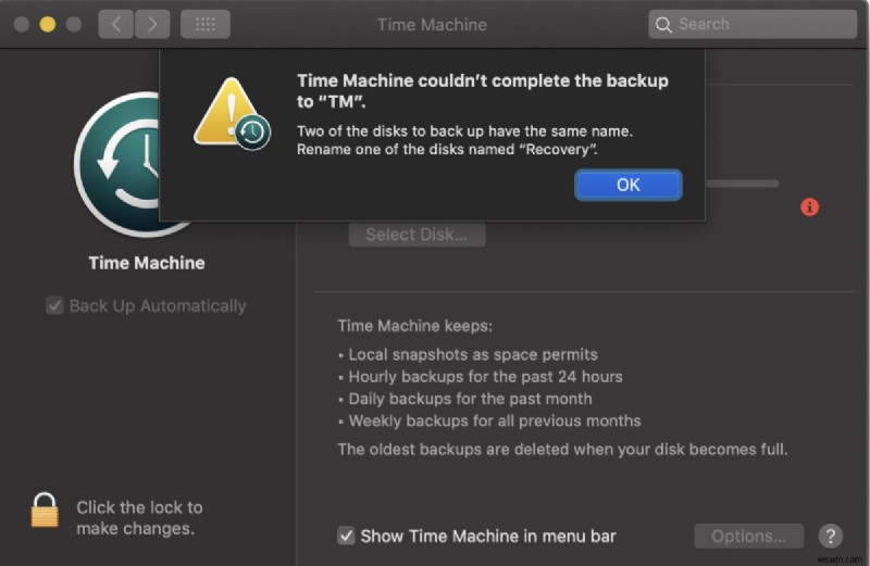 Resolve Time Machine Couldn t Complete the Backup Errors on macOS Sonoma, Ventura, and Sequoia
