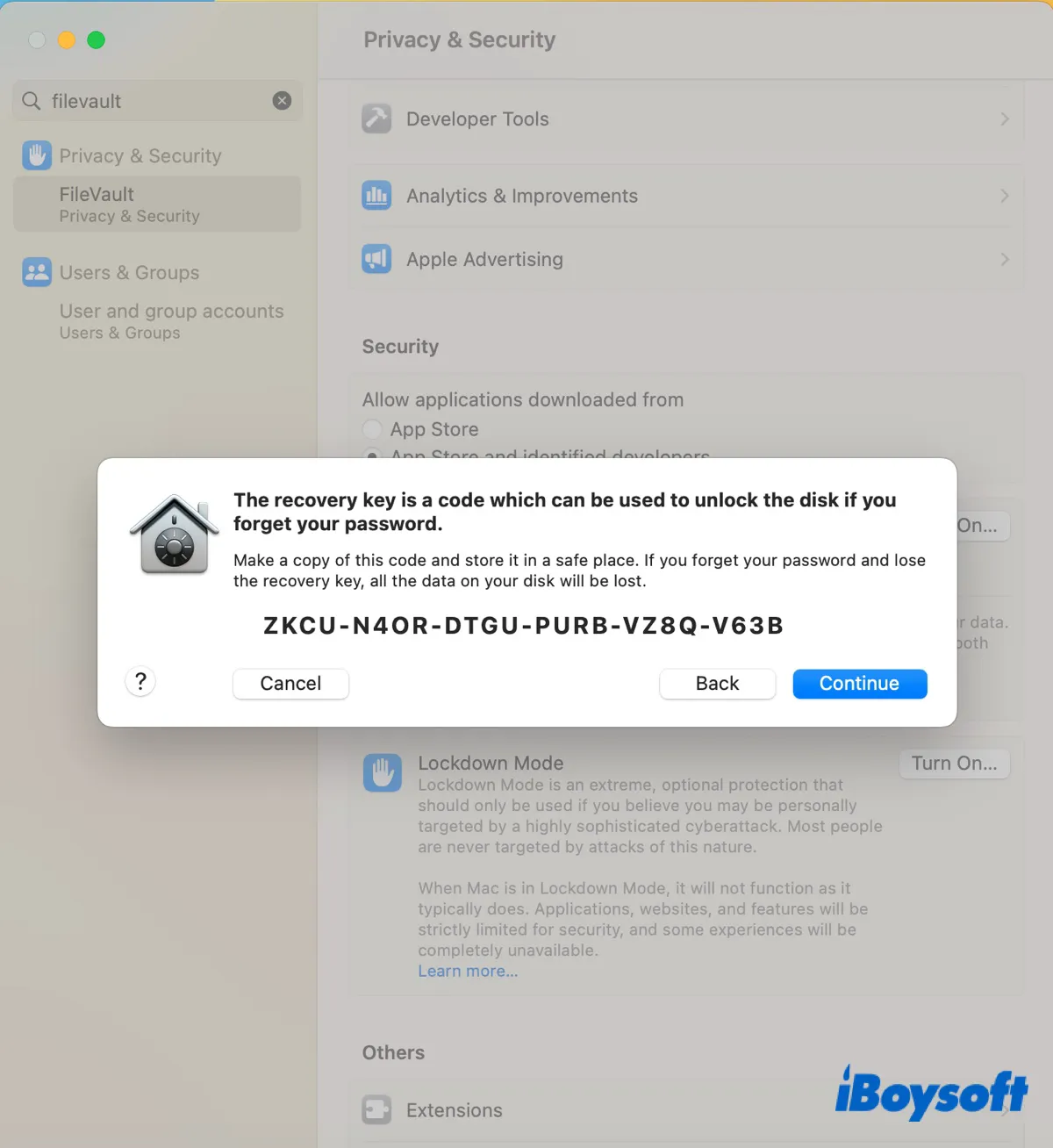 How to Find and Use Your FileVault Recovery Key on Intel and M1 Macs