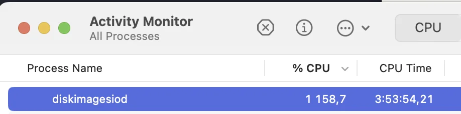 Stop diskimagesiod from Overloading CPU During Time Machine Backups on macOS Sequoia