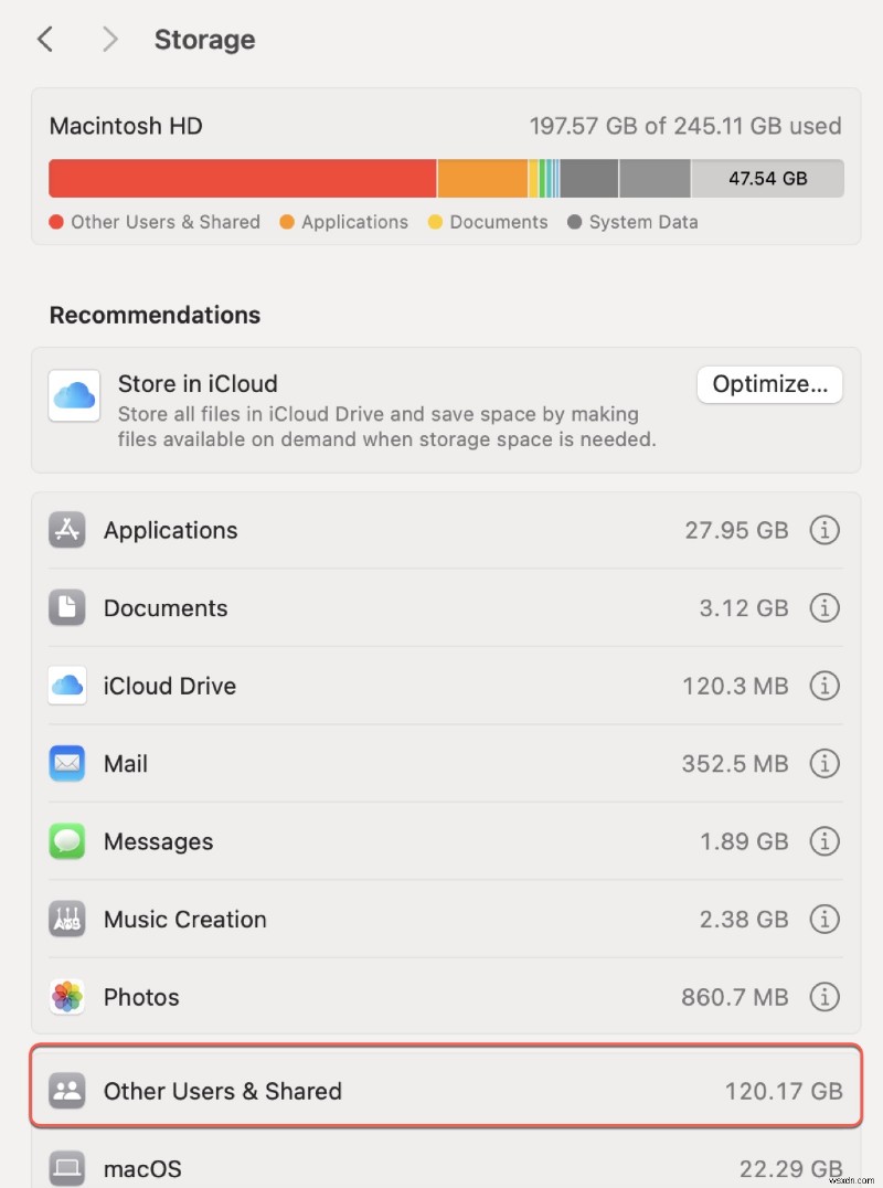 Understanding and Managing  Other Users & Shared  Storage on macOS