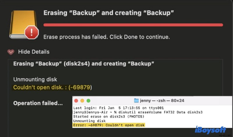 Resolve the  Couldn t Open Disk (-69879)  Error on Mac: Quick Fix for External & Internal Drives