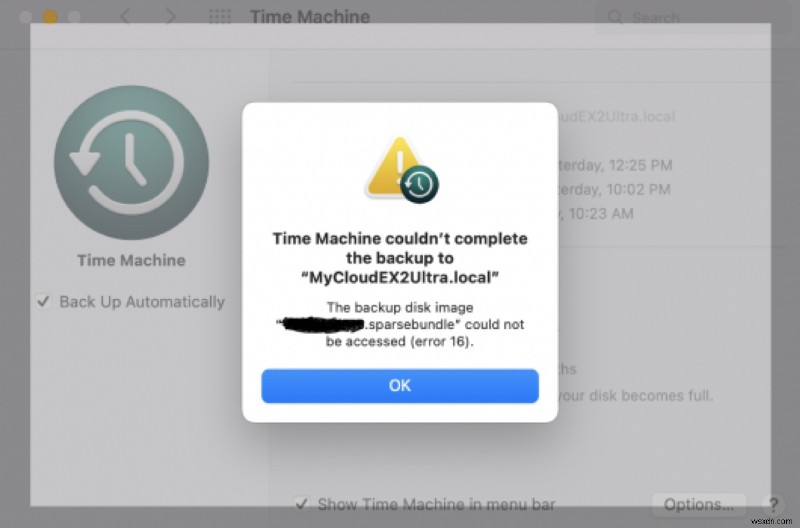 Time Machine Backup Disk Image Access Errors (16/19/112): Quick Fix Guide
