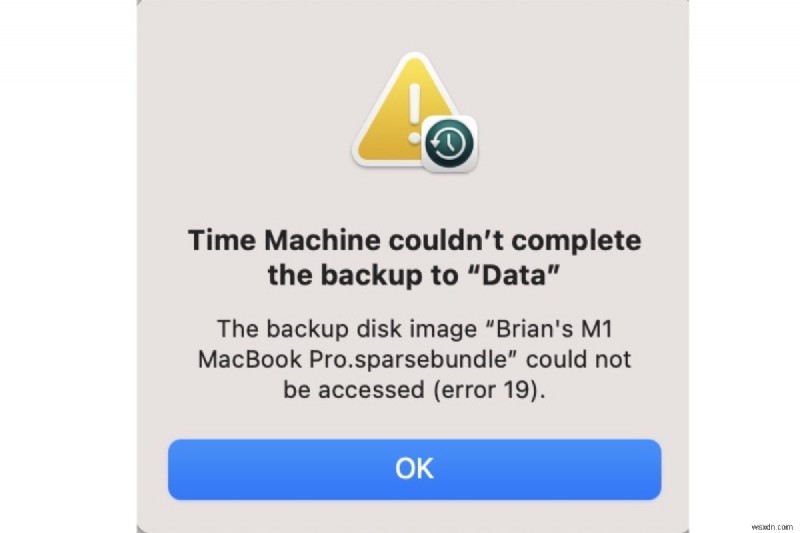 Time Machine Backup Disk Image Access Errors (16/19/112): Quick Fix Guide