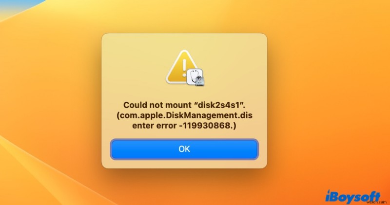 Resolving com.apple.DiskManagement.disenter Errors (-119930868 / -119930872) on macOS