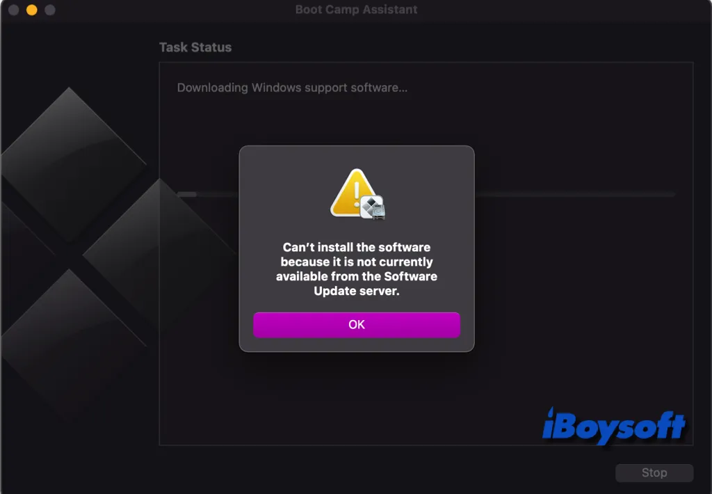 Boot Camp Installer Fails to Install Windows Support Software on macOS Sonoma
