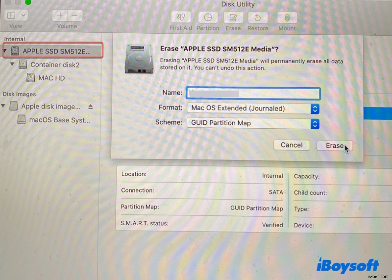 How to Resolve the  Erase Process Has Failed  Error on Mac Drives