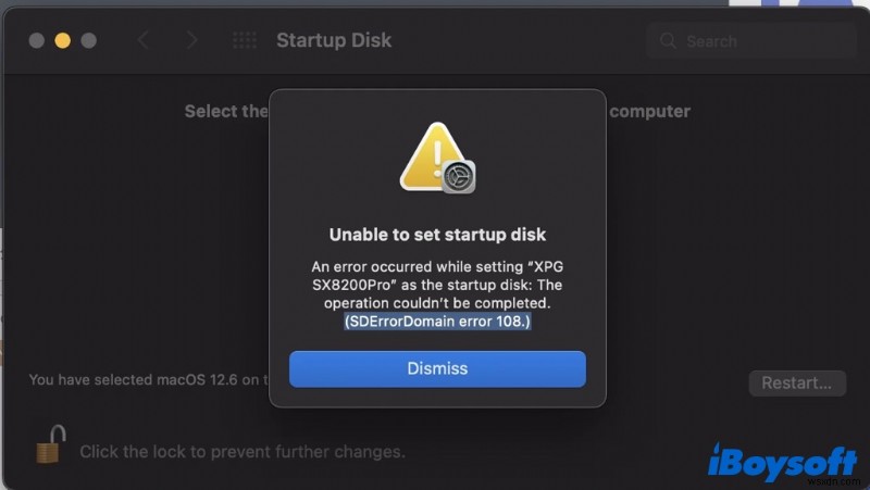 Fix  Unable to Set Startup Disk  Error During macOS Installation