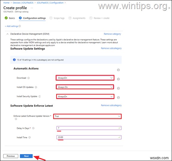 Step-by-Step Guide to Setting Up a DDM Update Policy for iOS Devices in Microsoft Intune