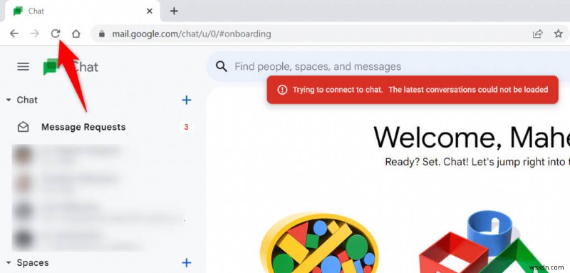 Resolve  Unable to Connect to Chat  Errors in Google Chat