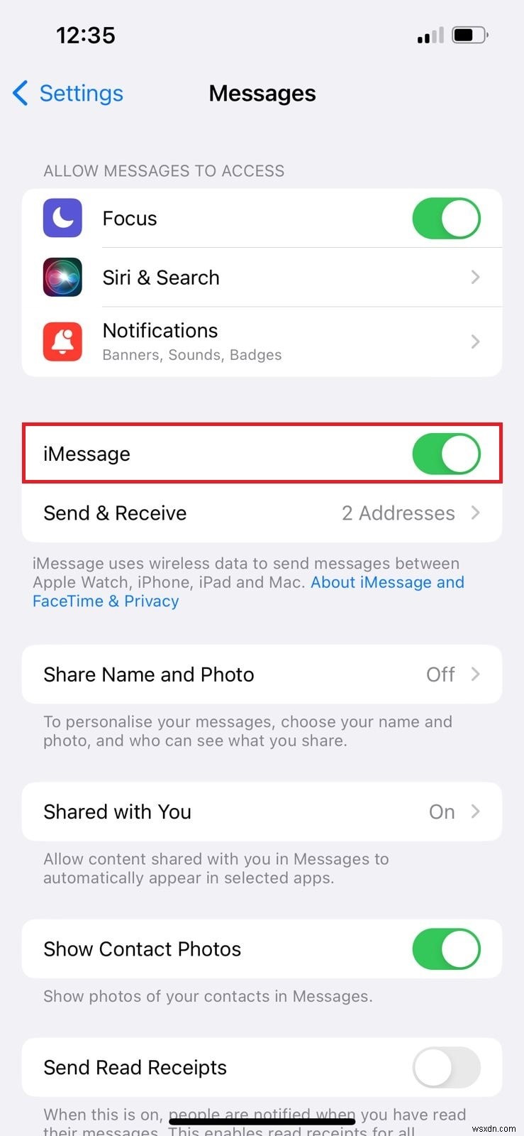 Fixing the  Phone Number Not Registered with iMessage  Error on iPhone
