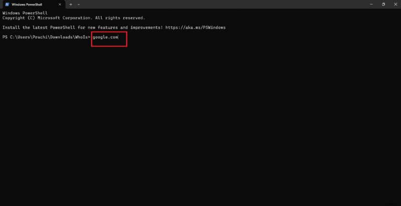 Perform WHOIS Lookups on Windows Using the Command Prompt