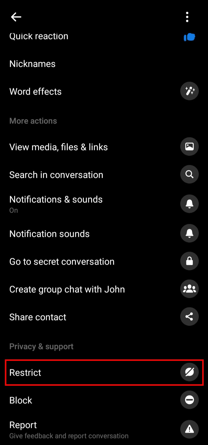 Hide a Messenger Contact Without Blocking Them