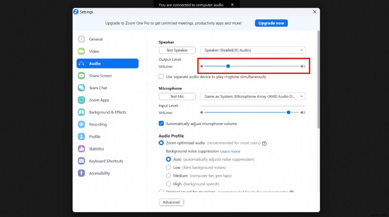 Lower Zoom Audio Volume Without Altering System Settings