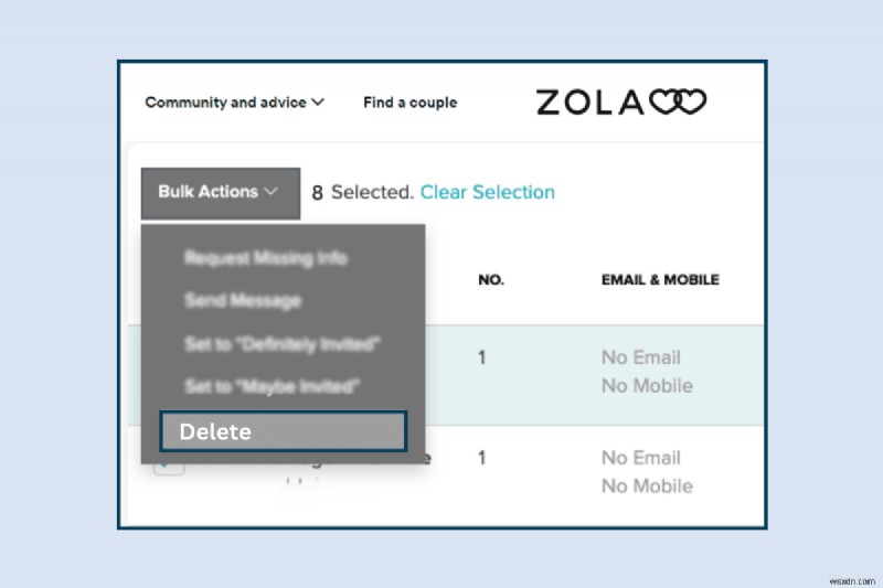 Easily Remove Guests from Your Zola Wedding List