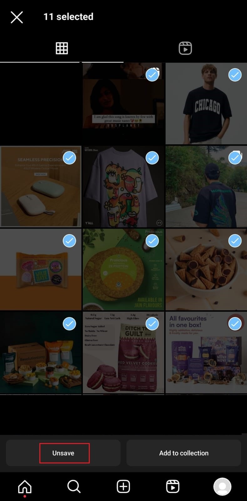 How to Quickly Delete All Saved Instagram Posts