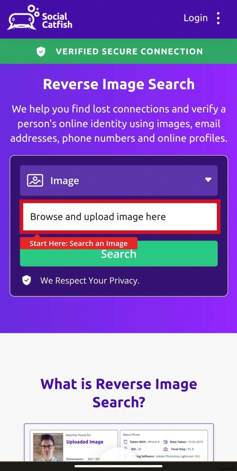 Discover a Person’s Identity Using a Photo on Social Catfish