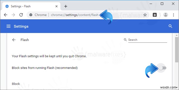 Turn Off the Flash Player No Longer Supported Warning in Google Chrome