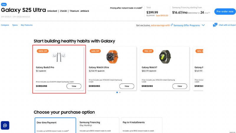 Get Samsung Galaxy S25 Ultra + Buds 3 Pro for $399.99 – Exclusive Trade‑In Offer