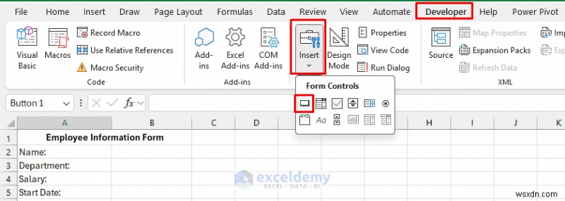 Create a Self-Clearing Excel Form Using VBA and Named Ranges