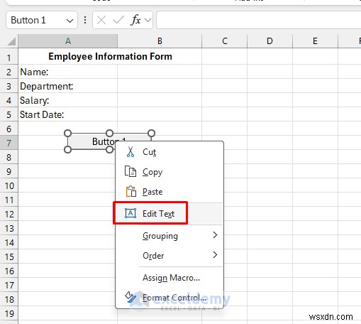 Create a Self-Clearing Excel Form Using VBA and Named Ranges