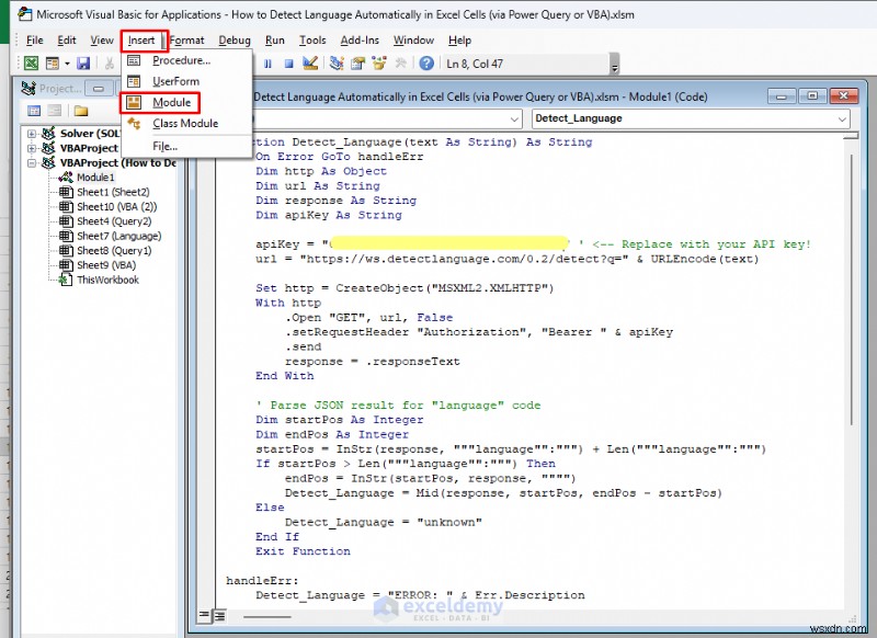 Automatically Detect Language in Excel Cells with Power Query & VBA