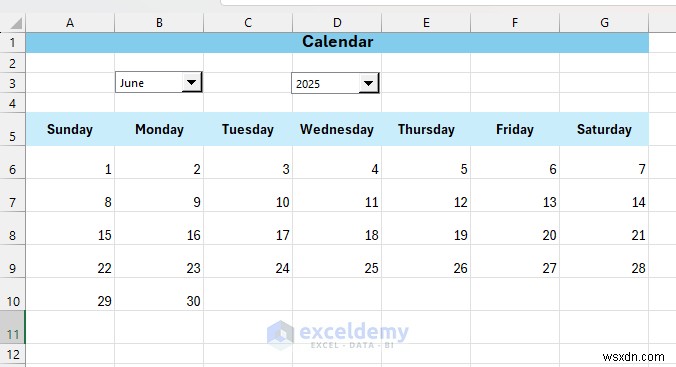 Create a Dynamic Calendar in Excel with Form Controls—Step‑by‑Step Guide