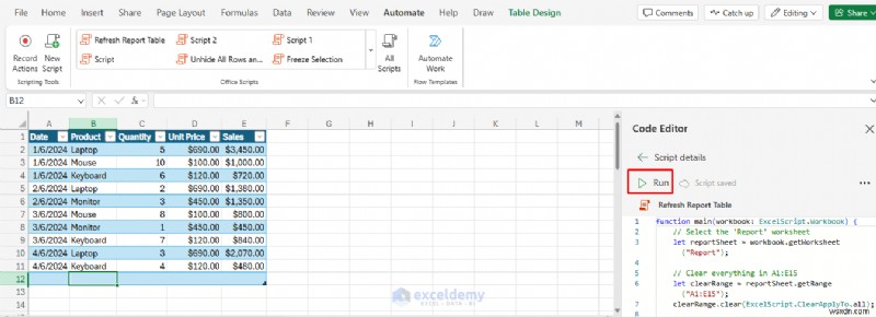 Boost Productivity: Automate Excel Online Workflows Using Office Scripts