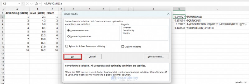 Build Lightweight ML Models in Excel Using Solver & Formulas