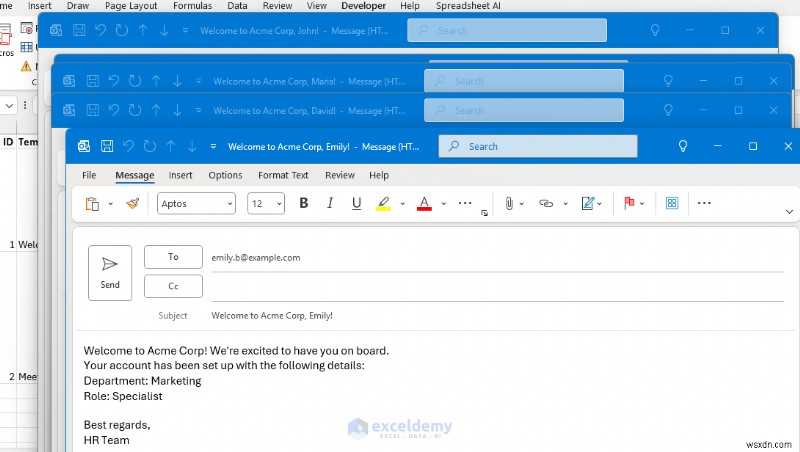 Build a Dynamic Email Generator in Excel Using Templates