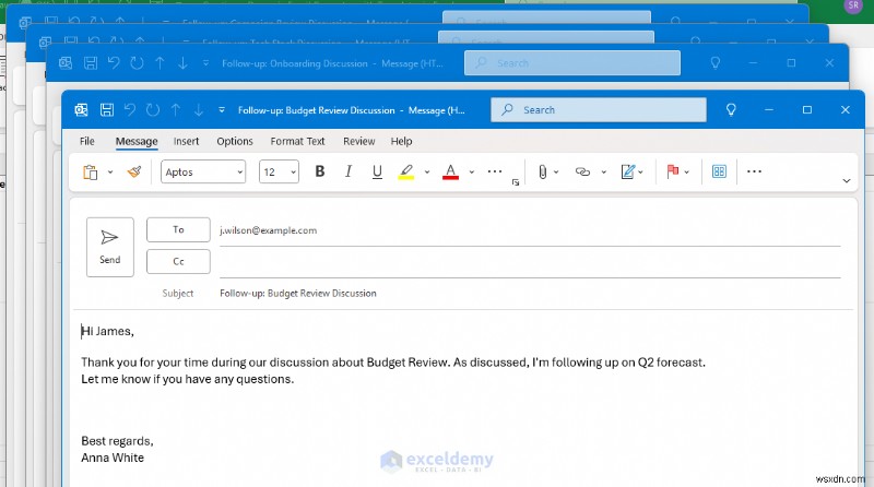 Build a Dynamic Email Generator in Excel Using Templates
