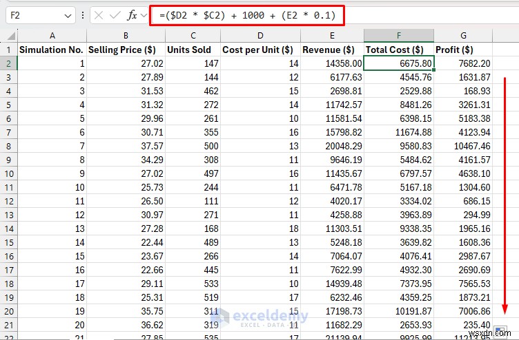 Excel Guide: Building a Monte Carlo Simulation for Data-Driven Decision Making