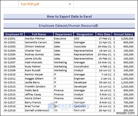 Exporting Excel Data to DOC, PDF, CSV, XML, and vCard Formats Made Easy