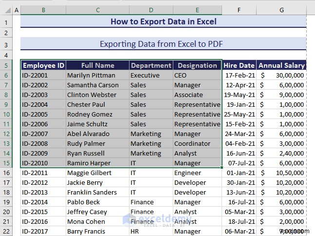 Exporting Excel Data to DOC, PDF, CSV, XML, and vCard Formats Made Easy
